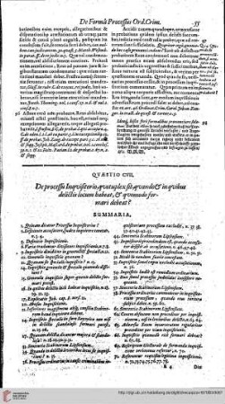 Pars Tertia, Quaestio 107 - 113 De Processu inquisitorio:...