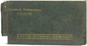 Preisbuch Turbinenbau