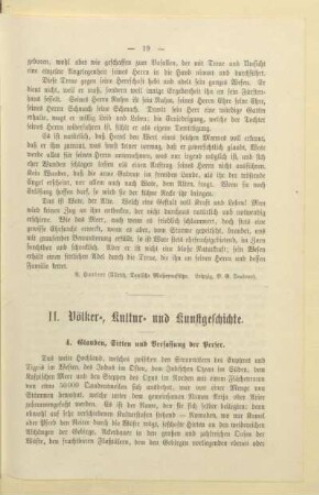 II. Völker-, Kultur - und Kunstgeschichte