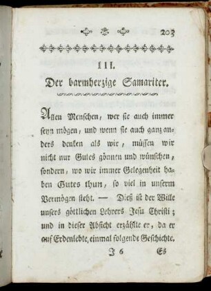 III. Der barmherzige Samariter