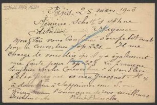 Brief an B. Schott's Söhne : 25.03.1903