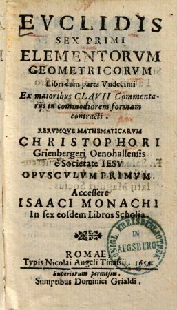 Sex primi elementorum geometricorum libri cum parte undecimi