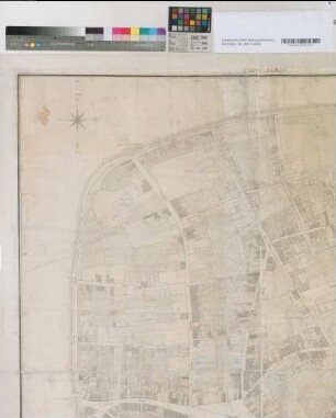 Plan d'alignement de la ville de Bonn. Levée en exécution de l'arrêté du Préfet du departement du Rhin et Moselle du 11. Sept. 1812. Herter, geomêtre du cadastre