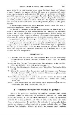 [XIII.] 2. Trattamento chirurgico delle malattie del peritoneo.