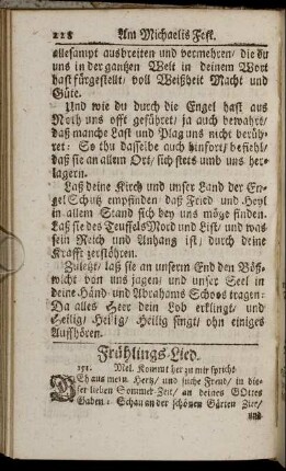 Frühlings-Lied. - Von der H. Tauffe.