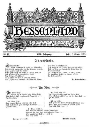No. 19, 2. Oktober 1899