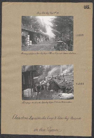 Kompagnieküchen Ldw. Inf.-Regts Nr. 3 am Wege nach Hexenweiherhaus