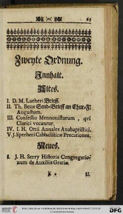 Zweyte Ordnung