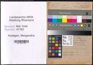 Entnazifizierung Margaretha Koettgen , geb. 15.05.1894 ()