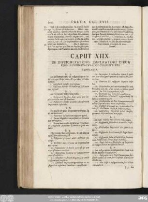 Caput XIIX. De Difficultatibus Imperatori Circa Eius Resignationem Occurrentibus.