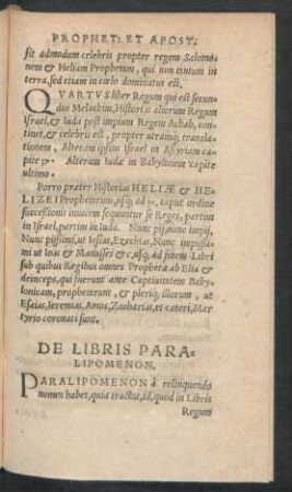 De Libris Paralipomenon.