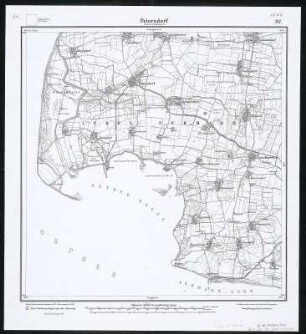 Meßtischblatt 307 : Petersdorf (Insel Fehmarn), 1905 : Petersdorf (Insel Fehmarn). - Aufn. 1877, hrsg. 1879, einz. Nachtr. 1905. - 1:25000. - [Berlin]: Reichsamt für Landesaufnahme, 1905. - 1 Kt.