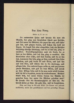 48-61, 7. Das Rote Kreuz, Luk. 10, 30-37 - 8. Vergiss das Danken nicht! Luk. 17, 11-19