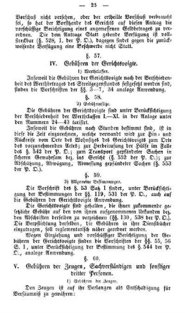 V. Gebühren der Zeugen, Sachverständigen und sonstiger dritter Personen