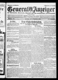 General-Anzeiger für Oberhausen, Sterkrade, Osterfeld und das nordwestliche Industriegebiet. 1921-1930