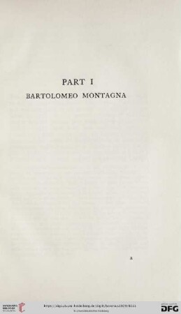 Part I: Bartolomeo Montagna