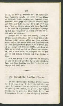 Die oesterreichischen deutschen Staaten.