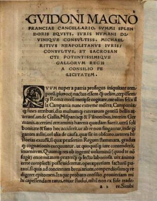 Michaelis Ritii Neapolitani De regibus Francoru[m] lib. III, De regibus Hispaniae lib. III, De regibus Hierosolymorum lib. I, De regibus Neapolis & Siciliae lib. IIII., De regibus Vngariae lib. II