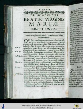 De Scapulari Beatae Virginis Mariae