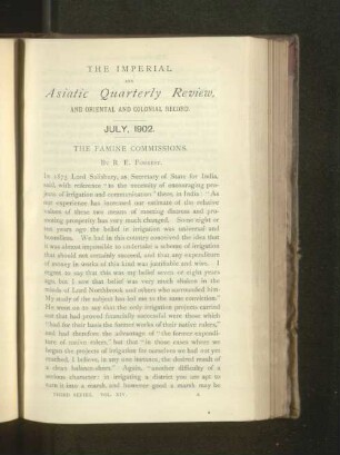 The Famine Commissions.