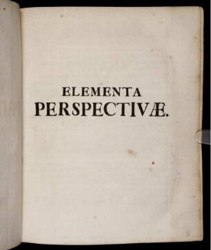 Elementa Perspectivae.