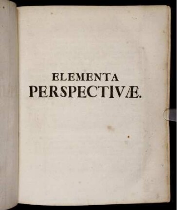 Elementa Perspectivae.