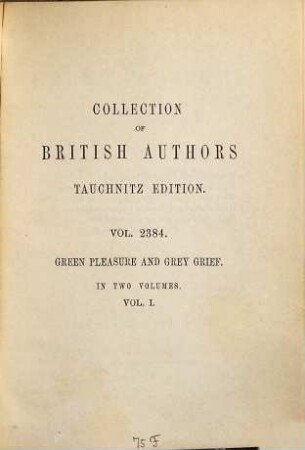 Green pleasure and grey grief, 1
