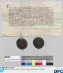 Die Burggrafen Johann und Albrecht von Nürnberg beurkunden, dass Burghard von Sekendorf genannt von Jochsperg, und Chunrad Grozz, Schultheiß zu Nürnberg, alle seit Erwählung des römischen Königs Karl zwischen ihnen, den Burggrafen und dem Rat der Stadt Nürnberg schwebenden Streitigkeiten über 1300 lb. Haler Zuckergeldes, das Ungelt, die während des Aufruhrs Verbannten, endlich alle feindlichen Umtriebe und üble Nachrede auf beiden Seiden schiedsrichterlich vertragen haben. - Siegler: die beiden Aussteller.