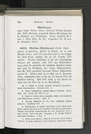4474. Wolder (Wolderus) (David, Mag.).