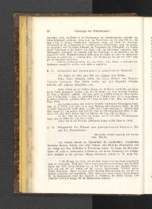 § 12. Salzgehalt der Wässer aus geschmolzenem Schnee u. Eis und der Flusswässer.