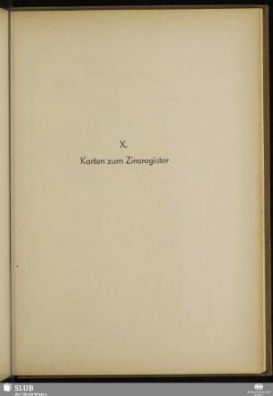 X. Karten zum Zinsregister