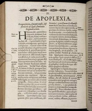IV. De Apoplexia.