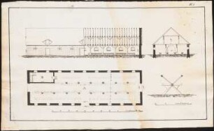 Architekton. Entwürfe aus d. Gebiete d. landwirtschaftl. und ländlichen Baukunst, H.1, Breslau: Grundriss, Schnitte und Ansicht