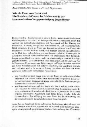 Wie ein Event zum Event wird