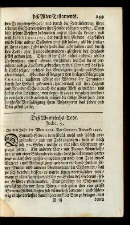 Deß Abimelechs Todt. Judic. 9.