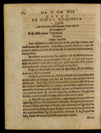 Locus De Coena Dominica.