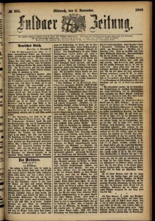 Ausgabe vom Mittwoch, den 06. November 1889.