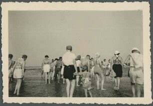 Eine geführte Gruppe an der Küste