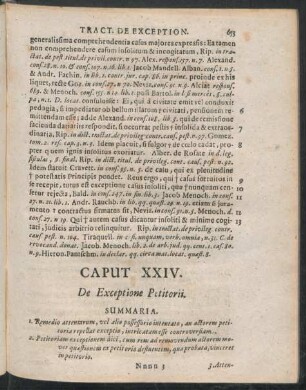 Caput XXIV. De Exceptione Petitorii