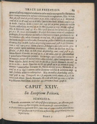 Caput XXIV. De Exceptione Petitorii