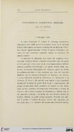 1: Conferenze di archeologia cristiana (Anno XX, 1894-1895), [1]