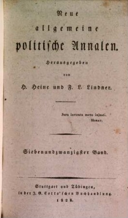 Neue allgemeine politische Annalen. 1828, [2] = Bd. 27