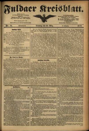 Ausgabe vom Dienstag, den 30. März 1909.