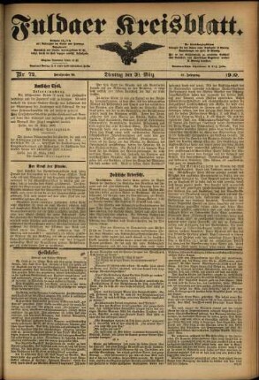 Ausgabe vom Dienstag, den 30. März 1909.