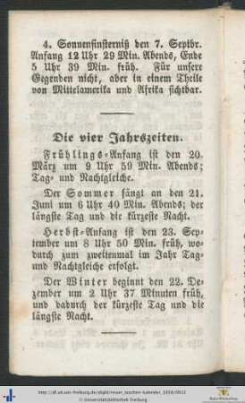 Die vier Jahrszeiten.