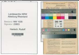 Entnazifizierung Rudolf Hanisch , geb. 30.05.1892 (Ingenieur)