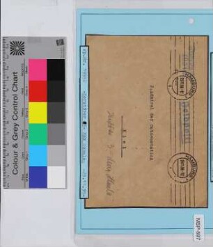 Dienstbrief, Schiffsname/Landeinheit: Z 3 / Max Schulz; Frankatur, Mi.-Nr.: [Keine]; Poststempel: Masch.-Stpl: Hamburg 1 23 11.39.-12; Nebenstempel: Feldpost-Nr. 19592, Feldpost!