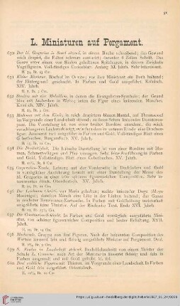 L. Miniaturen auf Pergament (Nr. 630 - 678)