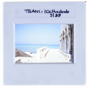 Trani, Kathedrale San Nicola Pellegrino : Westfassade, Treppe