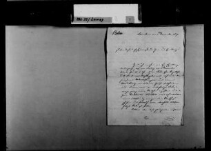 Schreiben von N.N. Böhm, Mannheim, an August Lamey: Einladung zu einem Kegelabend.